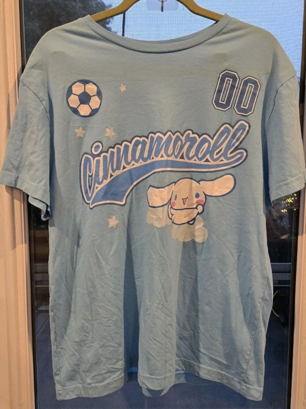 Cinnamoroll By Sanrio Soccer Pastel Blue Tee shirt XL